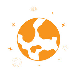outle icon space illustration
