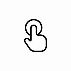 Fototapeta premium screen index tap icon sign vector