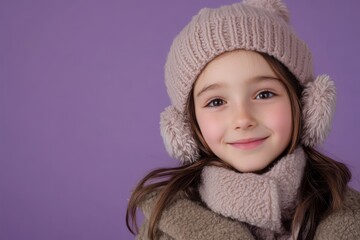 Charming Young Girl in Faux Fur