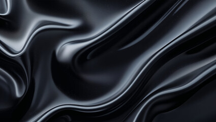 Fototapeta premium Elegant Dark Satin Fabric with Smooth Waves and Soft Reflections