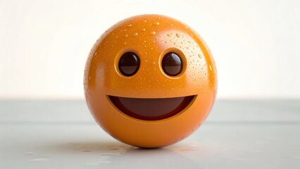 Cheerful Orange Smiley Face