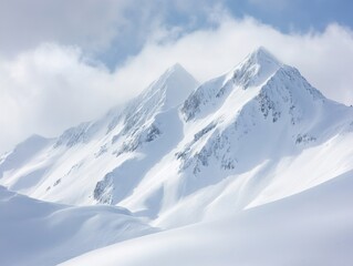 Obraz premium Snowy peaks symbolize purity and grandeur.