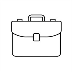 Simple line art illustration of a briefcase.
