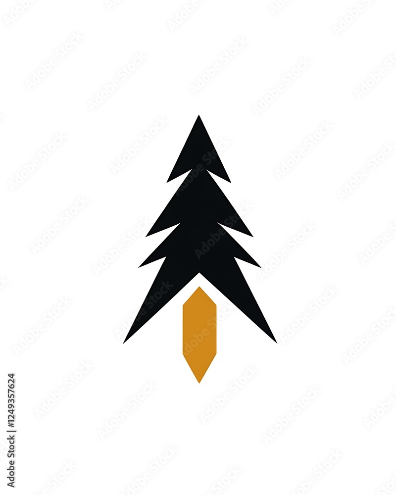 Poster minimalist chisel and tree logo