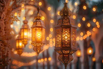 Ornate Lanterns Illuminating a Festive Occasion
