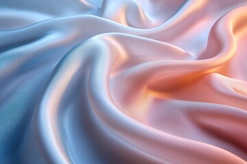 Obraz premium Soft, flowing fabric in pastel colors draping elegantly, creating a serene backdrop