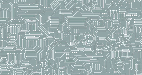 Circuit board technology background with hi-tech digital data connection system and computer electronic design. Vector design.