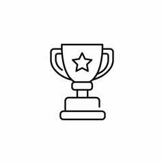soccer award cup star icon sign vector