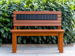 Fototapeta premium Solarpowered smart benches with wireless charging and environmental sensors