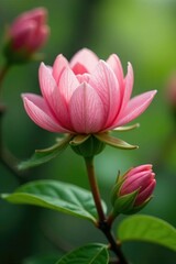 Fototapeta premium Delicate petals unfolding from a sweet chestnut flower, tree, blossoming, verdant