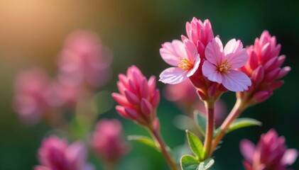 delicate pink blossoms on spiked veronica plants, flowers, petal, plant