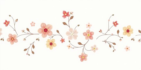 Delicate Floral Accents on Neutral Canvas