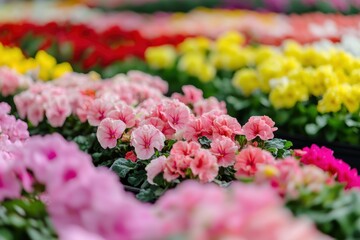 Automated irrigation systems improve growth of flower beds in vibrant colors