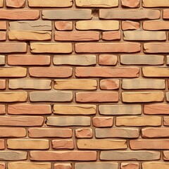 Obraz premium Earthen Elegance: Intricate Brick Patterns Awaken Spring's Hues