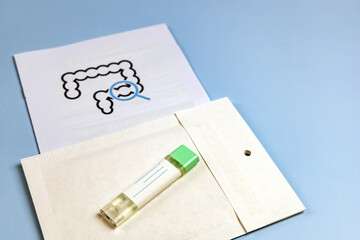 Rectal cancer screening test for home use and lab delivery
