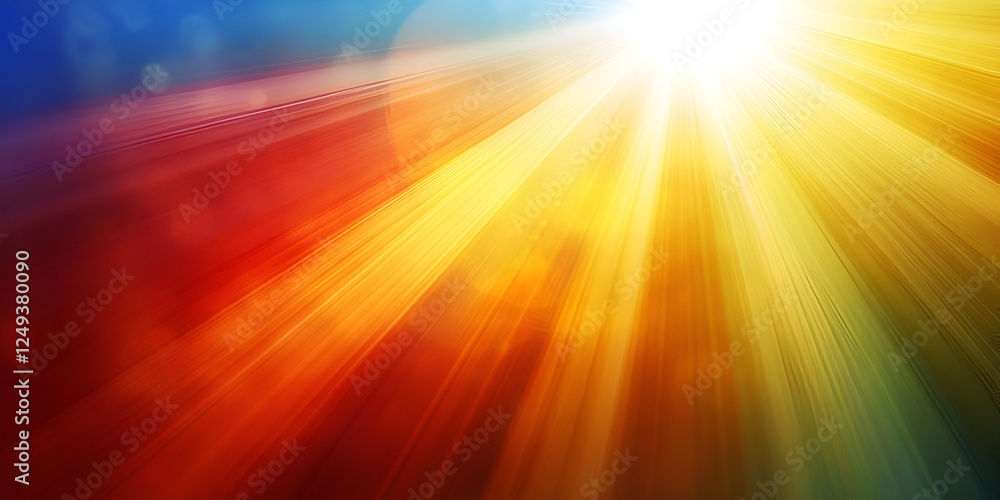 Poster sunbeams of hope: a breathtaking abstract background image featuring radiant beams of light bursting