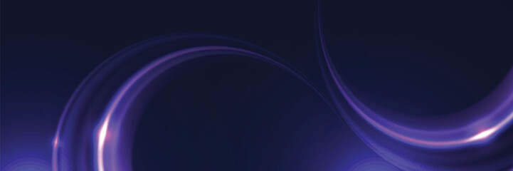 Lines in the shape of a comet against a dark background. Illustration of high speed concept.