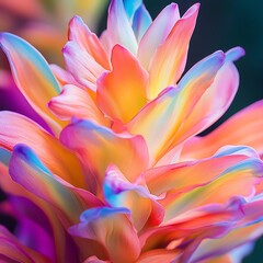 Detailed Close Up Dragon Flower Vibrant Exotic Petal Bright Colors