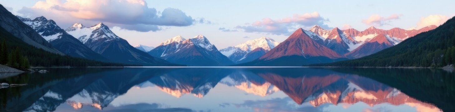 Mountain peaks reflected in a lake on Beartooth Highway, sky, reflection, Wyoming mountains