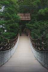 wooden bridge in the forest china