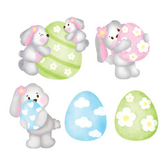 Set of Watercolor Pink Tulip Illustration for sping card , greeting card