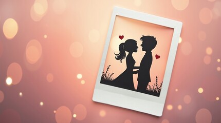 Valentine's day heartfelt love letter banner for couples romantic setting close-up view