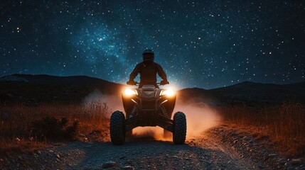 Nighttime ATV Ride Under the Stars