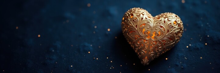 Valentine's day heart banner love letter design for couples in romantic environment