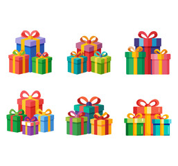 A set of gift boxes for the holiday