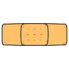 band aid illustration hand drawn isolated vector