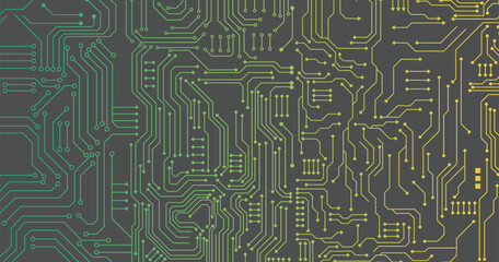 Circuit board technology background with hi-tech digital data connection system and computer electronic design. Vector design.
