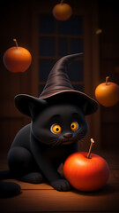  "Enchanted Marketplace with a Witch’s Cat"