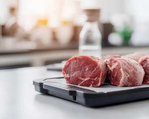 Nextgen protein synthesis lab creating meat alternatives with AI food engineering