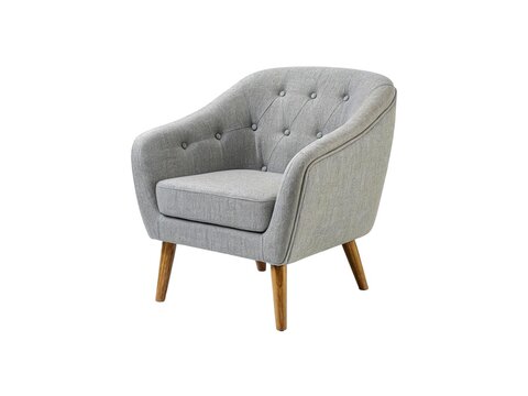 Front side view modern armchair isolated on white background. - Powered by Adobe