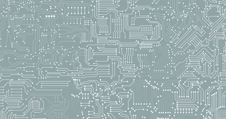 Circuit board technology background with hi-tech digital data connection system and computer electronic design. Vector design.