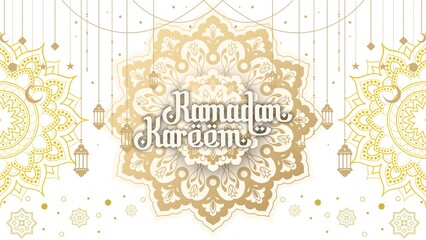 Ramadan kareem background with a decorative mandala ornament