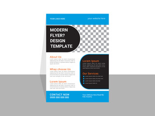 Flyer Business concept creative vector a4 simple Modern design poster blue with colorful marketing flyer template.
