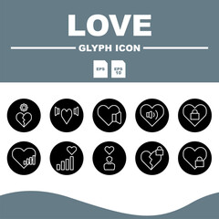 icon love set