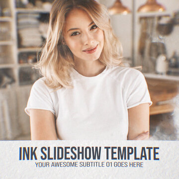 Ink Slideshow Template Square Stories Opener for Social Media