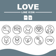 icon love set