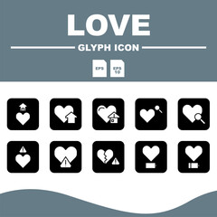 icon love set