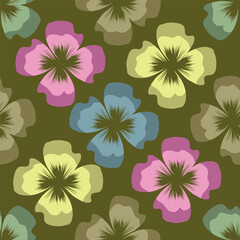 Beautiful seamless pattern with floral background.