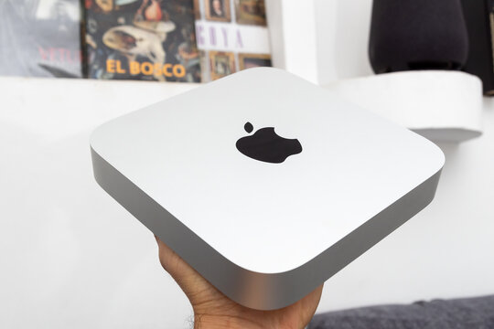 Zapopan Jalisco, Mexico - February 7, 2025: Apple Mac Mini desktop computer with M2 chip