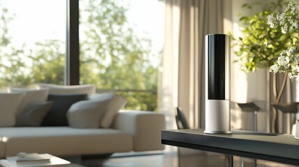 Fototapeta premium Smart speaker home living room sunlight