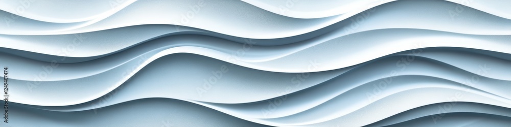 Poster seamless light blue 3d delicate gentle wave texture abstract minimalist design pattern background