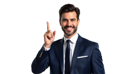 Man up finger with a confident expression Dynamic Success Gesture Empowering Leadership in Action