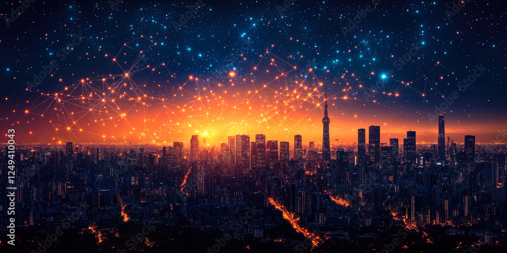 Poster telecommunications ai transforming urban skylines for defect detection and operational optimization 
