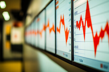 Financial chart graphs diagrams and indicators generated with AI