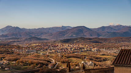Isernia, Molise. View from the ancient village of Pesche