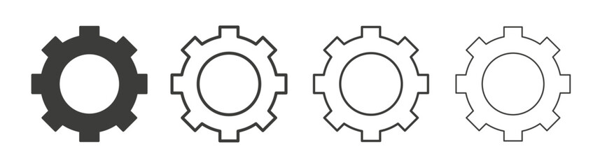 Settings icons set vectors graphic designs